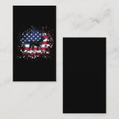 Grauer Hund American Flag USA Patriotic Hund Lover Visitenkarte (Vorne/Hinten)