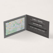 Grauer Hund, Dog Trainer im Detail Visitenkarten (Innenseite)