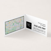 Grauer Hund mit Knochen, Hunde Boarding im Detail Visitenkarten (Innenseite)