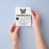 Grauer Hund mit Knochen, Pet Store & Groomer Flyer (Gruppe)