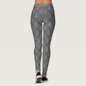 Grauer indischer Druck Leggings (Rückseite)