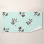 Grauer Joystick auf blau Badehandtuch (Badehandtuch)