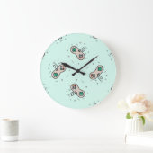 Grauer Joystick auf blau Große Wanduhr (Zuhause)