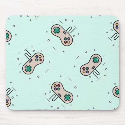 Grauer Joystick auf blau Mousepad (Vorne)