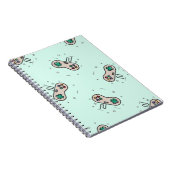 Grauer Joystick auf blau Notizblock (Rechte Seite)