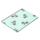 Grauer Joystick auf blau Notizblock (Linke Seite)