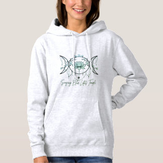 Grauer Kapuzenpullover, Dreifache Göttin & Lotus G Hoodie