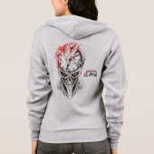 Grauer Kapuzenpullover mit SD-Logo – Premium-Baumw Hoodie (Rückseite)