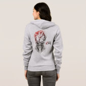 Grauer Kapuzenpullover mit SD-Logo – Premium-Baumw Hoodie (Schwarz voll)