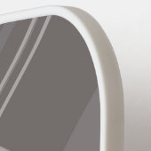 Grauer Karierter Monogrammname anpassbar Pickleball Schläger (Linke Seite)