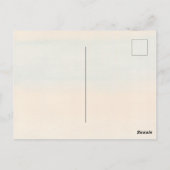 Grauer Karierter Pullover mit orangefarbenem Karie Postkarte (Rückseite)