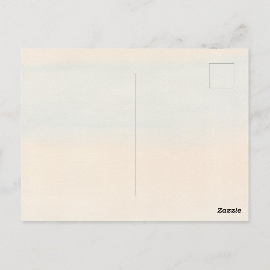 Grauer Karierter Pullover mit orangefarbenem Karie Postkarte (Rückseite)