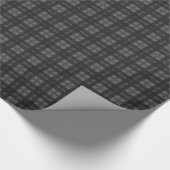 Grauer Karo Tartan Wolle Geschenkpapier (Ecke)