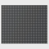 Grauer Karo Tartan Wolle Geschenkpapier (Flach)