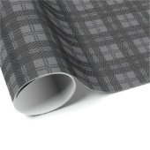 Grauer Karo Tartan Wolle Geschenkpapier (Rolleneckpunkt)
