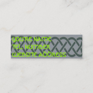 Grauer keltischer Knoten Mini Visitenkarte