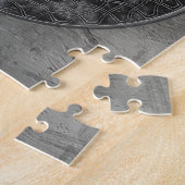 Grauer keltischer Mond und Klinge Puzzle (Seite)