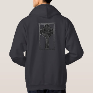 Grauer keltisches KreuzHoodie Hoodie
