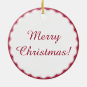 Grauer Kingbird in rosa blühender Hummingvogelbaum Keramik Ornament (Hinten)