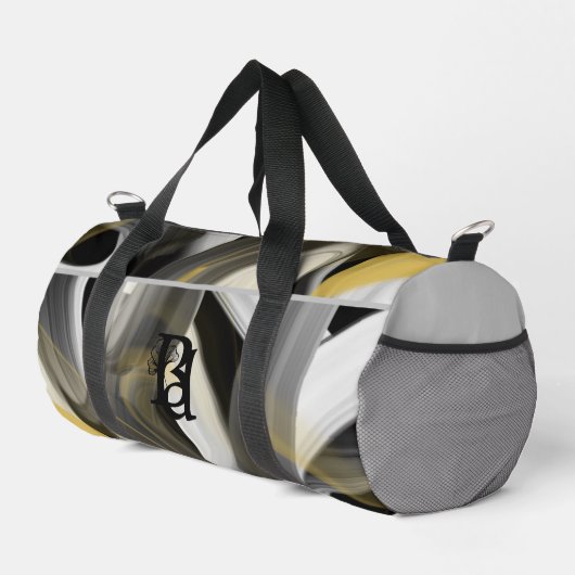 Grauer kleiner Duffel Bag Trend Abstrakt Black Gol Duffle Bag (Rechte Ecke)