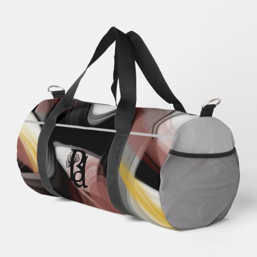 Grauer kleiner Gym Duffel Bag Trend Abstrakt Powde Duffle Bag (Rechte Ecke)