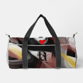 Grauer kleiner Gym Duffel Bag Trend Abstrakt Powde Duffle Bag (Vorderseite)