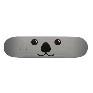 Grauer Koala-Tier-Gesichts-Entwurf Skateboard