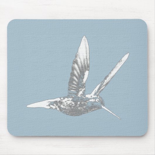 Grauer Kolibri-Mauspad Mousepad (Vorne)
