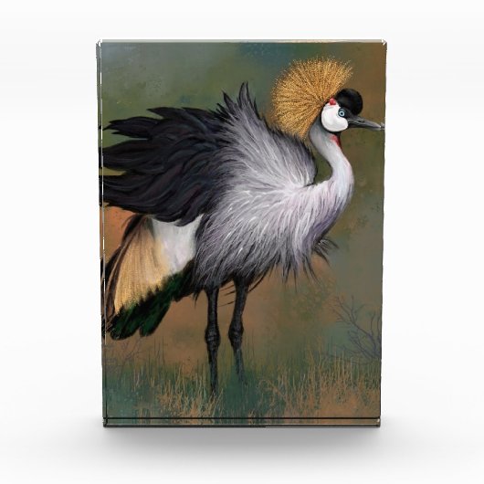 Grauer Krane-Foto Fotoblock (Vorderseite)