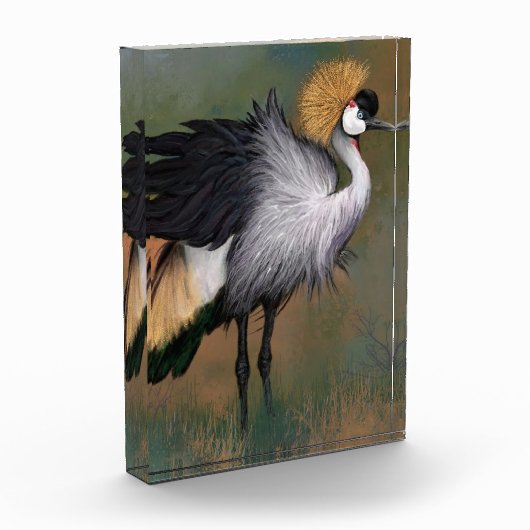 Grauer Krane-Foto Fotoblock (Links)