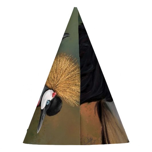 Grauer Krane-Party-Hut Partyhütchen (Rückseite)