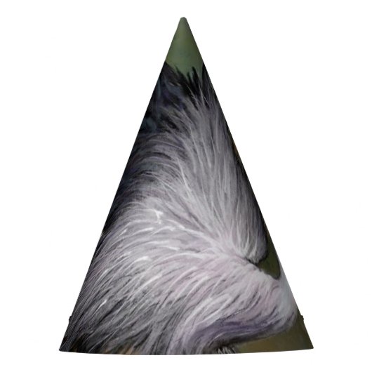 Grauer Krane-Party-Hut Partyhütchen (Vorderseite)