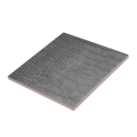 Grauer Kroko Fliese (Seite)