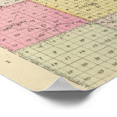 Grauer Landkreis, Montezuma, Stowe, Kansas Poster (Ecke)