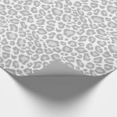 Grauer Leopard-Druck Geschenkpapier (Ecke)