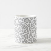 Grauer Leopard-Druck Kaffeetasse (Mittel)