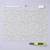 Grauer Leopard-Druck Seidenpapier (Handwerk)