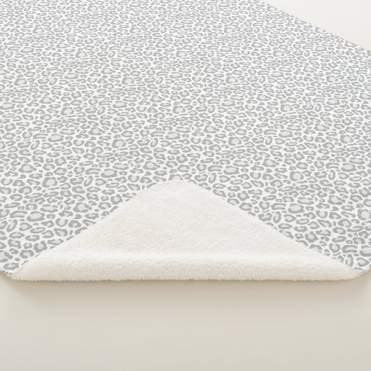Grauer Leopard-Druck Sherpadecke (3/4)