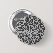 Grauer Leoparddruck Button (Vorne & Hinten)