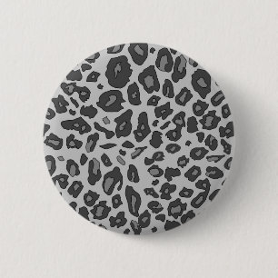 Grauer Leoparddruck Button