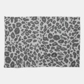 Grauer Leoparddruck Handtuch (Horizontal)