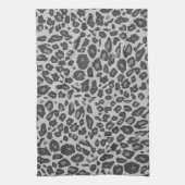 Grauer Leoparddruck Handtuch (Vertikal)