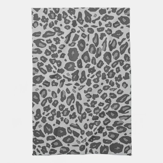 Grauer Leoparddruck Handtuch (Vertikal)