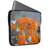 Grauer Lichen-Orange-Moosstein Laptopschutzhülle (Vorne Rechts)