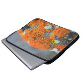 Grauer Lichen-Orange-Moosstein Laptopschutzhülle (Vorne Knopf)