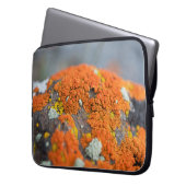 Grauer Lichen-Orange-Moosstein Laptopschutzhülle (Vorderseite Links)