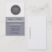 Grauer Logo-Initialen-Monogramm-Designer Visitenkarte (Vorne/Hinten)