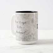 Grauer Marmor DFTBA vergessen nicht, fantastisch Zweifarbige Tasse (Vorderseite Links)