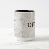 Grauer Marmor DFTBA vergessen nicht, fantastisch Zweifarbige Tasse (Mittel)