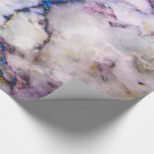 Grauer Marmor mit blauem Glitzer Geschenkpapier (Ecke)
